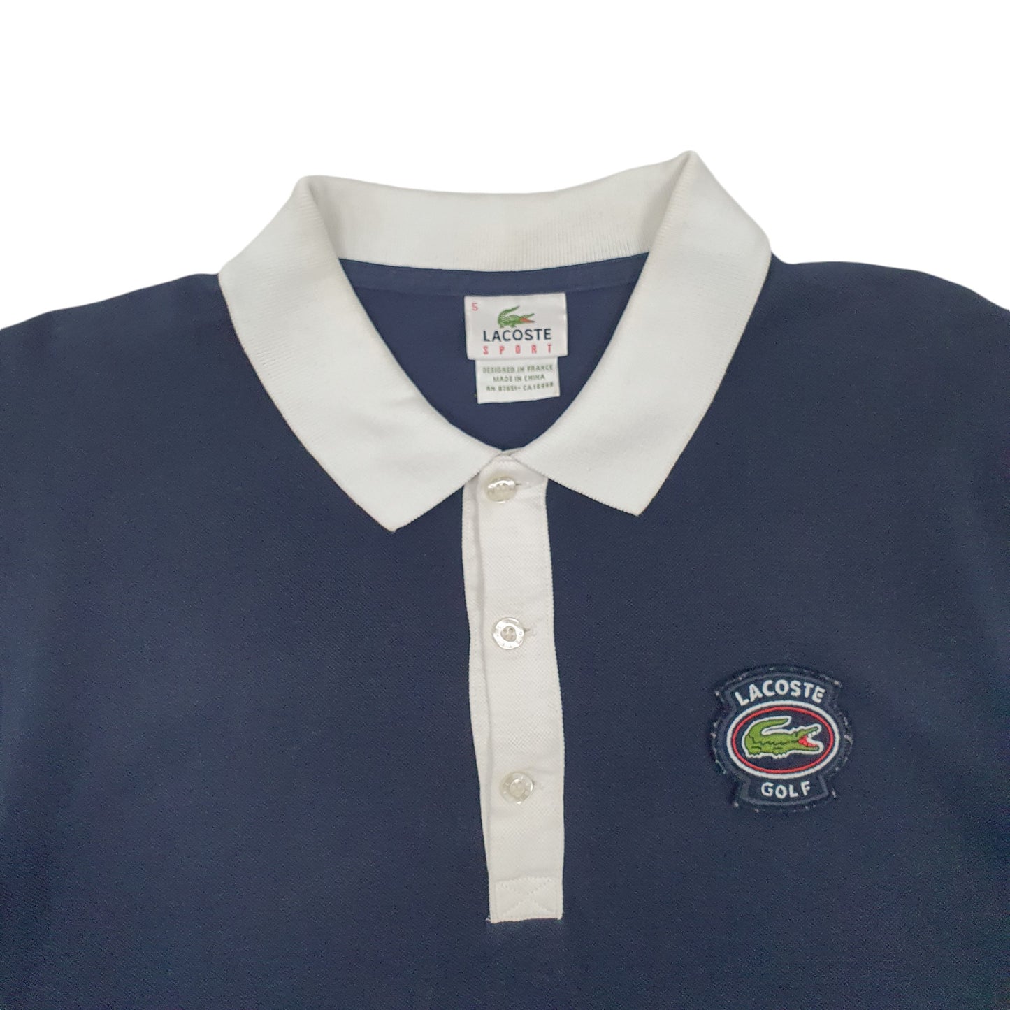 Mens Navy Lacoste Golf Short Sleeve Polo Shirt