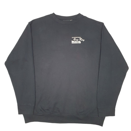 Mens Black Dickies Les Enterprises Guy Roy Workwear Crewneck Jumper