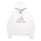 Womens White Adidas Spellout Climawarm Hoodie Jumper