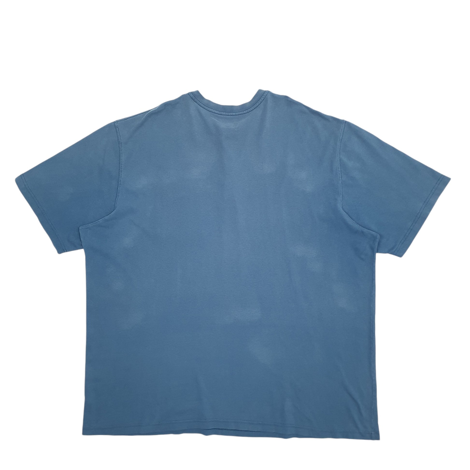 Mens Blue Carhartt Button Up Short Sleeve T Shirt