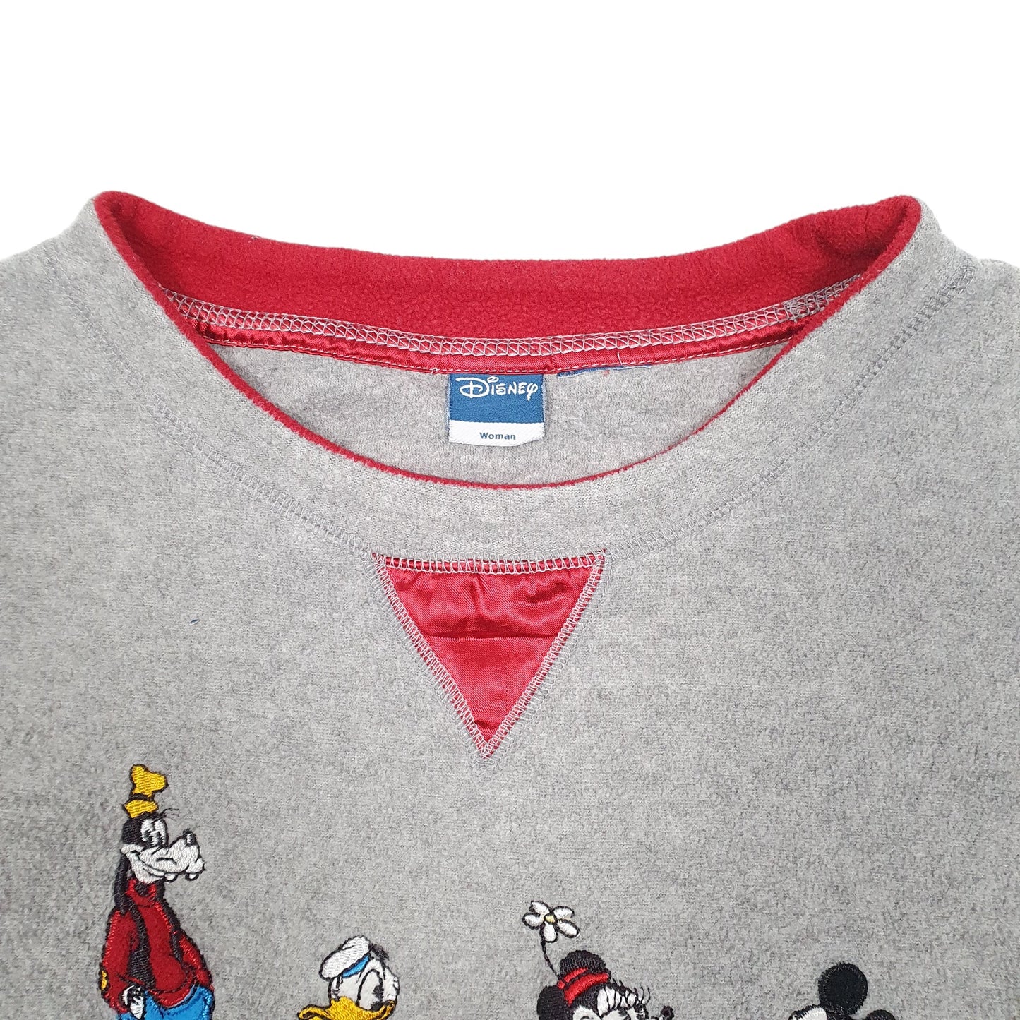 Womens Grey Disney Mickey Mouse Donald Minnie Goofy Crewneck Jumper