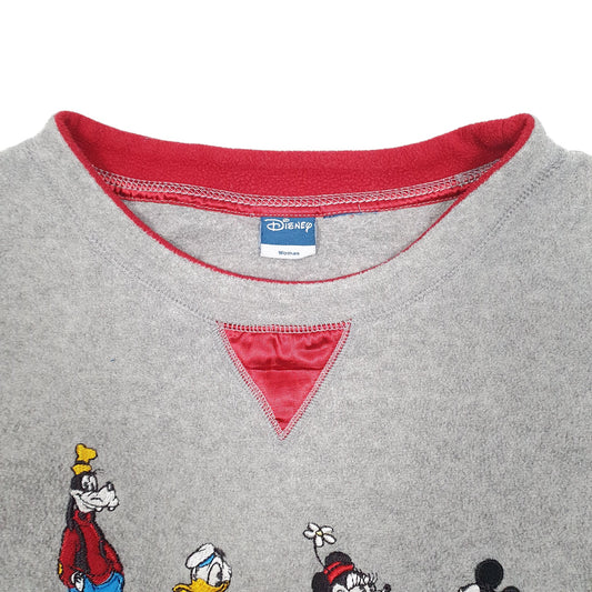 Womens Grey Disney Mickey Mouse Donald Minnie Goofy Crewneck Jumper