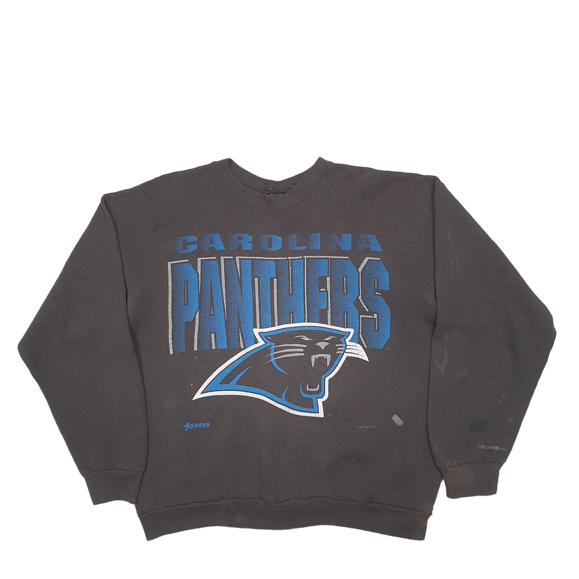 Mens Black Artex Sportswear Carolina Panthers Football Crewneck Jumper