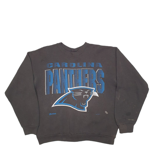Mens Black Artex Sportswear Carolina Panthers Football Crewneck Jumper