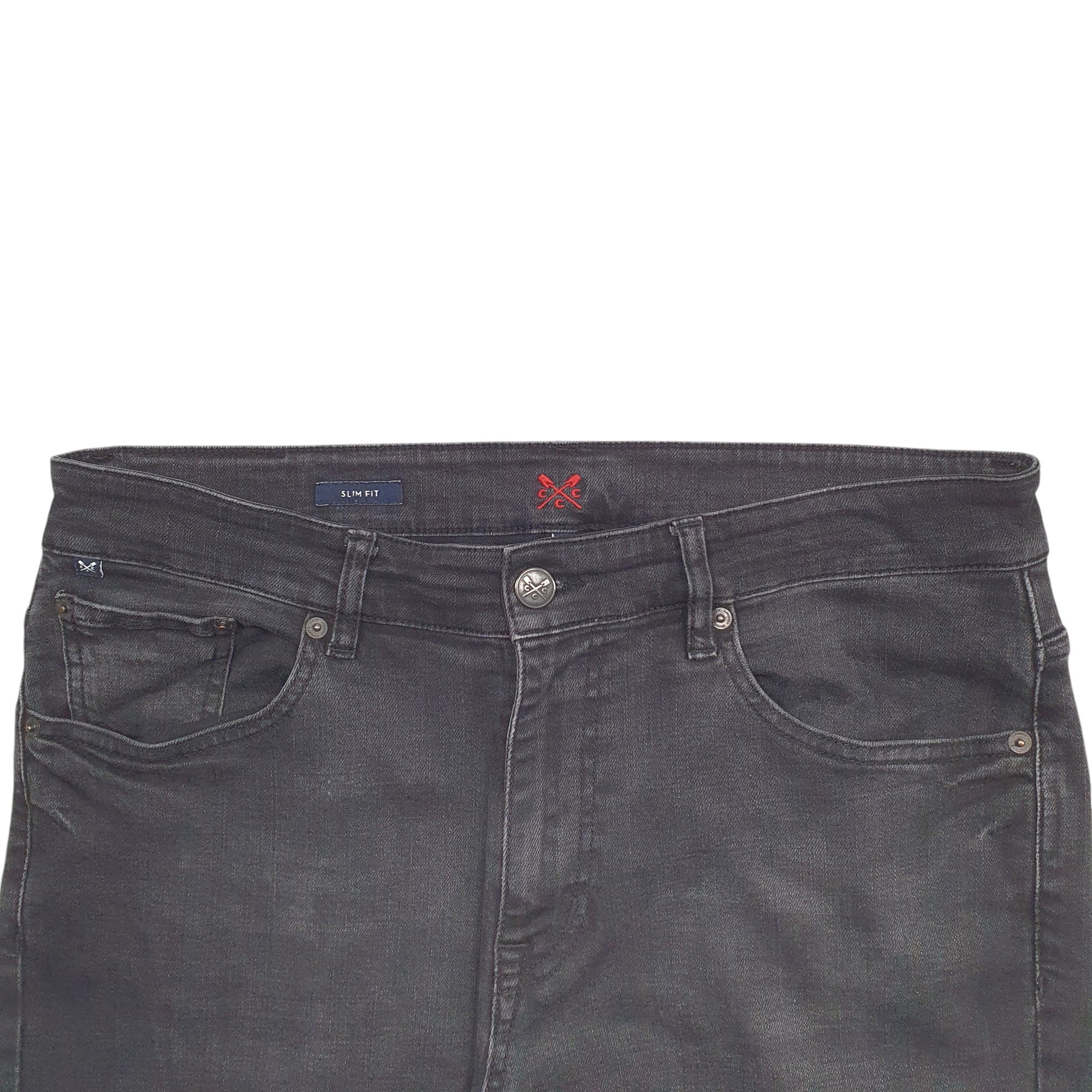 Mens Black Crew Clothing Company Stretch Fit Casual JeansW34 L30