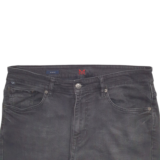 Mens Black Crew Clothing Company Stretch Fit Casual JeansW34 L30