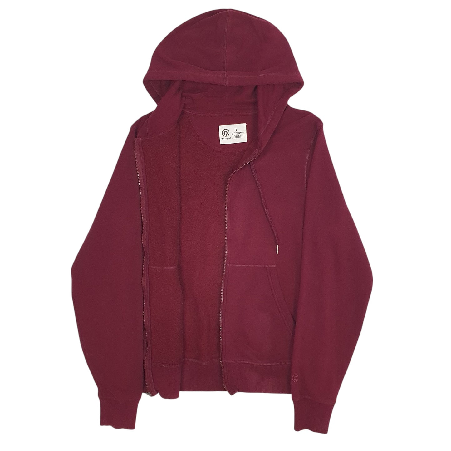Mens Burgundy Champion  Full Zip Jumper