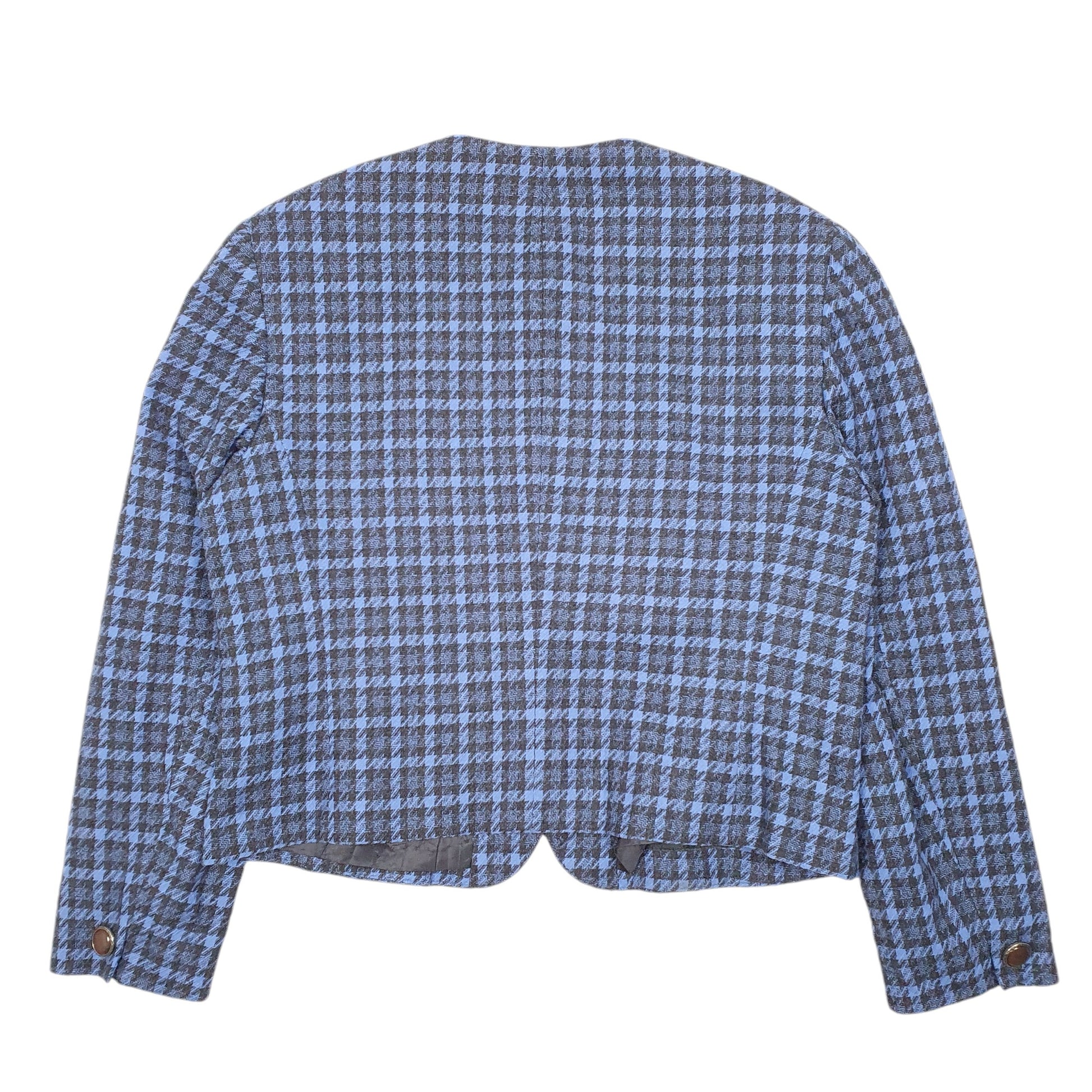 Womens Blue Pendleton Vintage 80s Houndstooth Made In USA  Coat