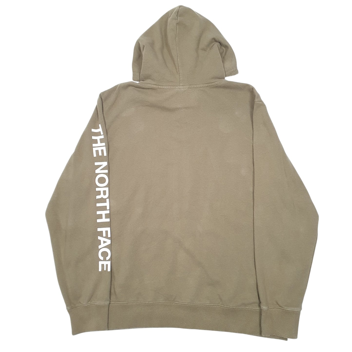 Mens Khaki The North Face Grizzly Bear Sleeve Spellout Hoodie Jumper