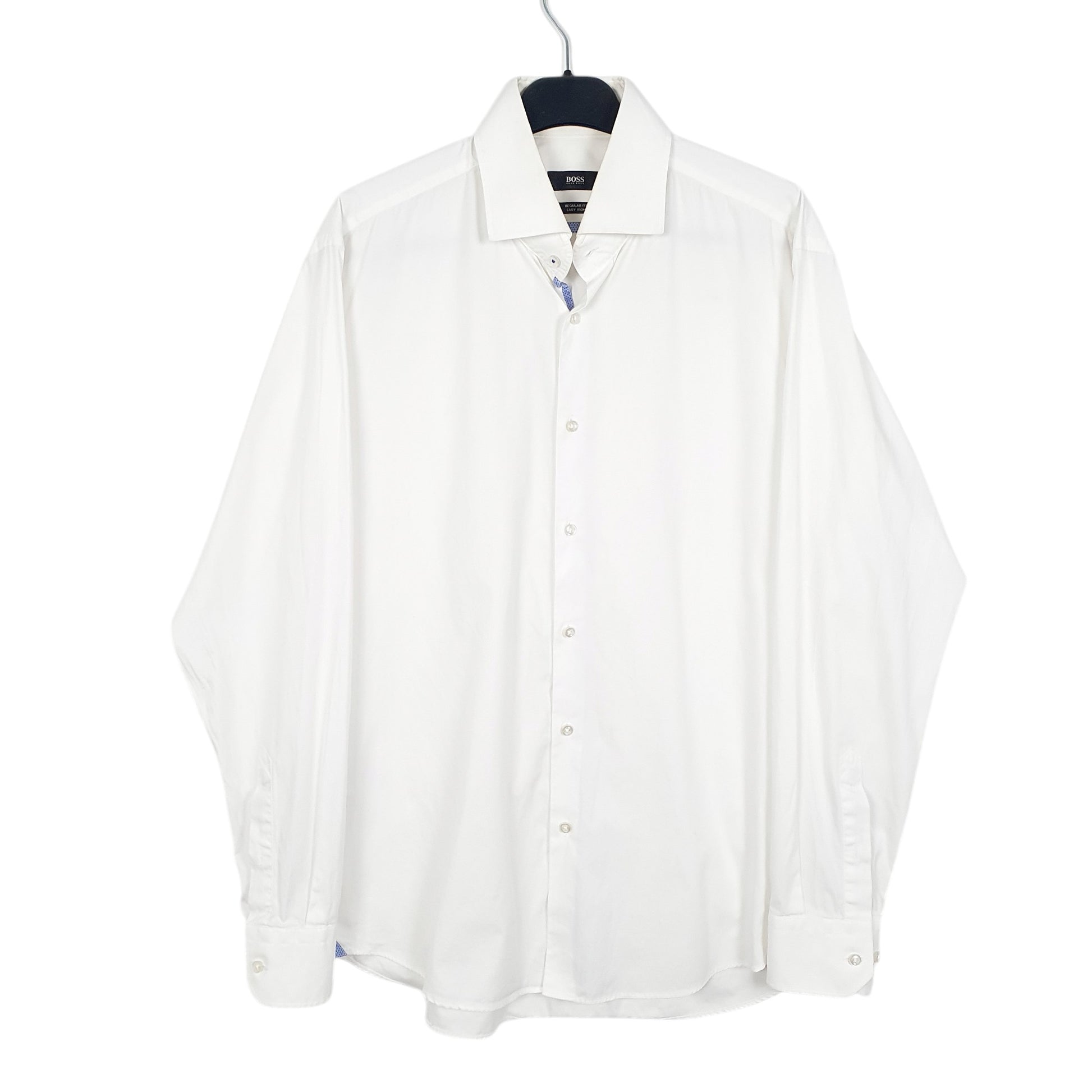 Mens White Hugo Boss  Long Sleeve Shirt