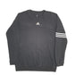 Mens Black Adidas Spellout Crewneck Jumper