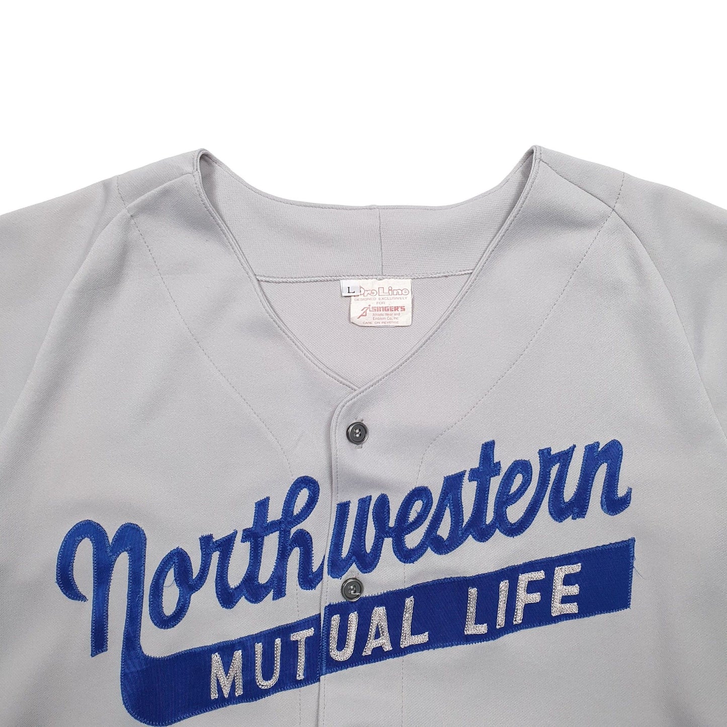 Mens Grey Proline North West Mutual Life Spellout Short Sleeve T Shirt