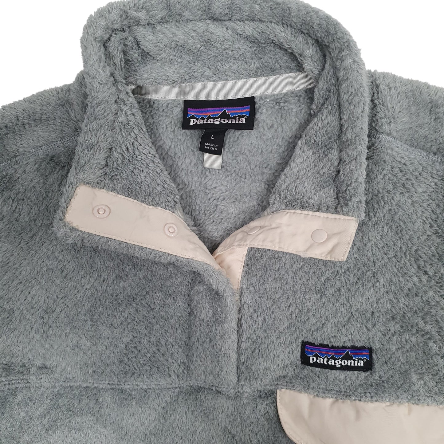 Womens Grey Patagonia Snap T Fluffy Quarter Zip Jumper