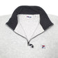 Mens Grey Fila  Quarter Zip Jumper