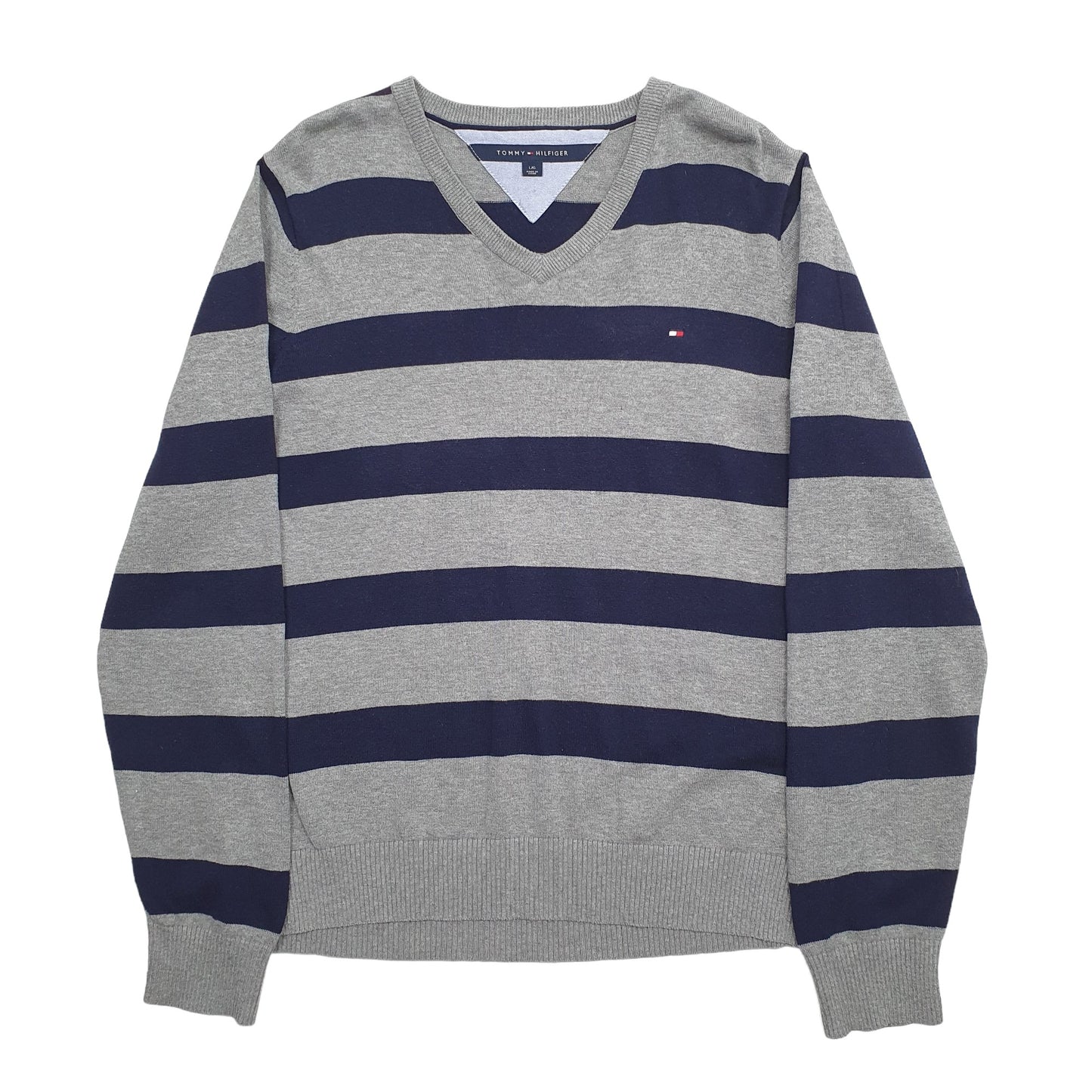 Mens Grey Tommy Hilfiger Knit Crewneck Jumper