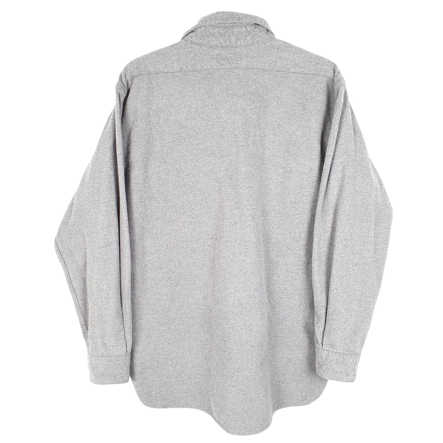 Mens Grey L.L.Bean Vintage Chamois Overshirt Made In USA Long Sleeve Shirt