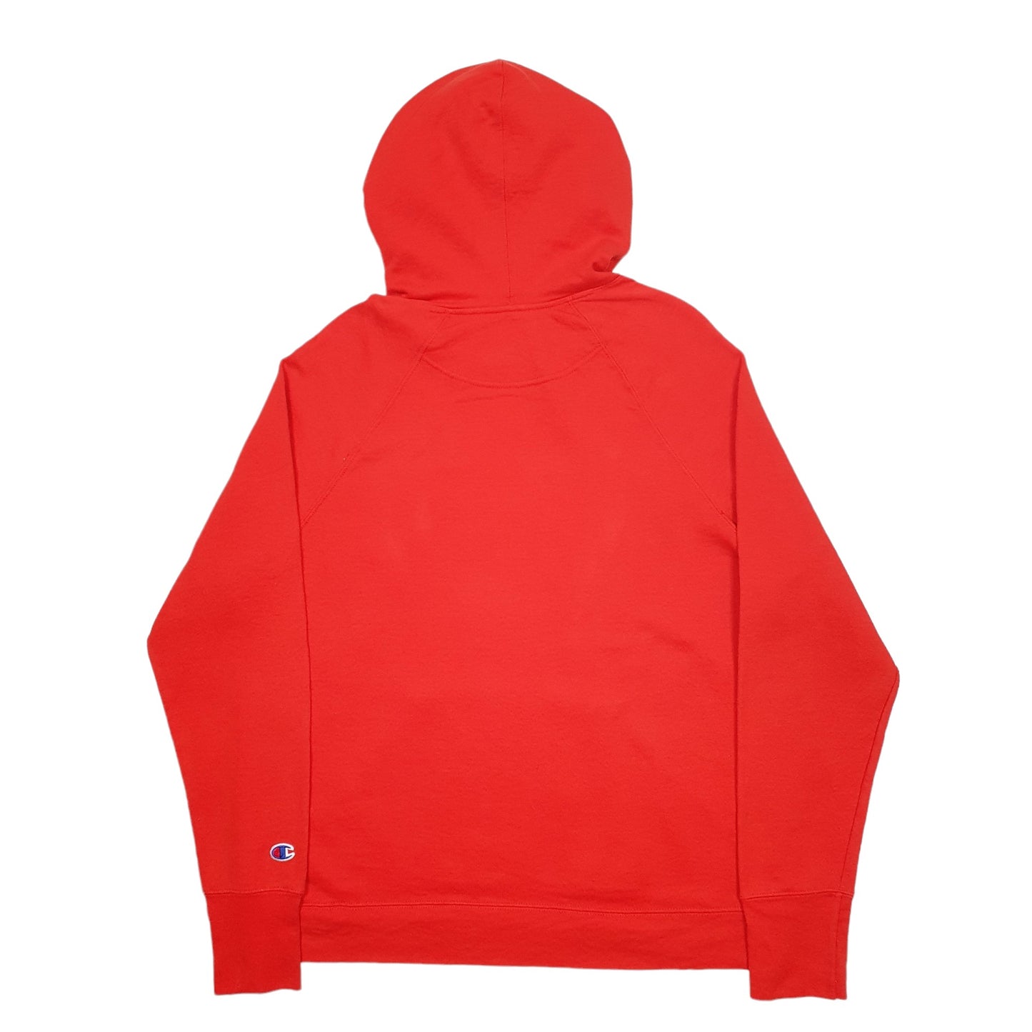 Mens Red Champion Spellout Hoodie Jumper