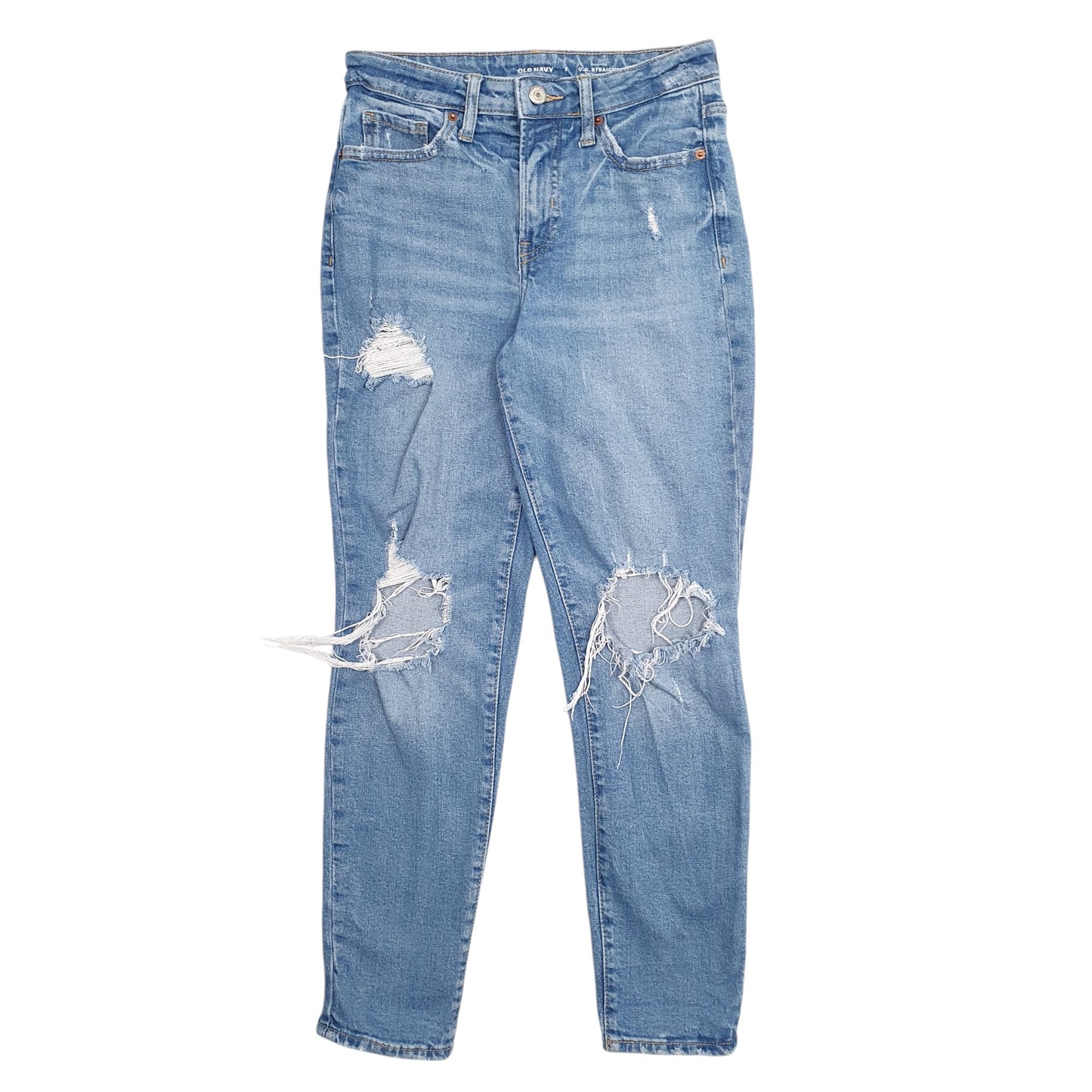 Womens Blue Old Navy Distressed  Stretch Fit Casual JeansW28 L27