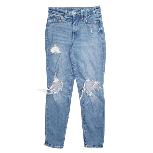 Womens Blue Old Navy Distressed  Stretch Fit Casual JeansW28 L27