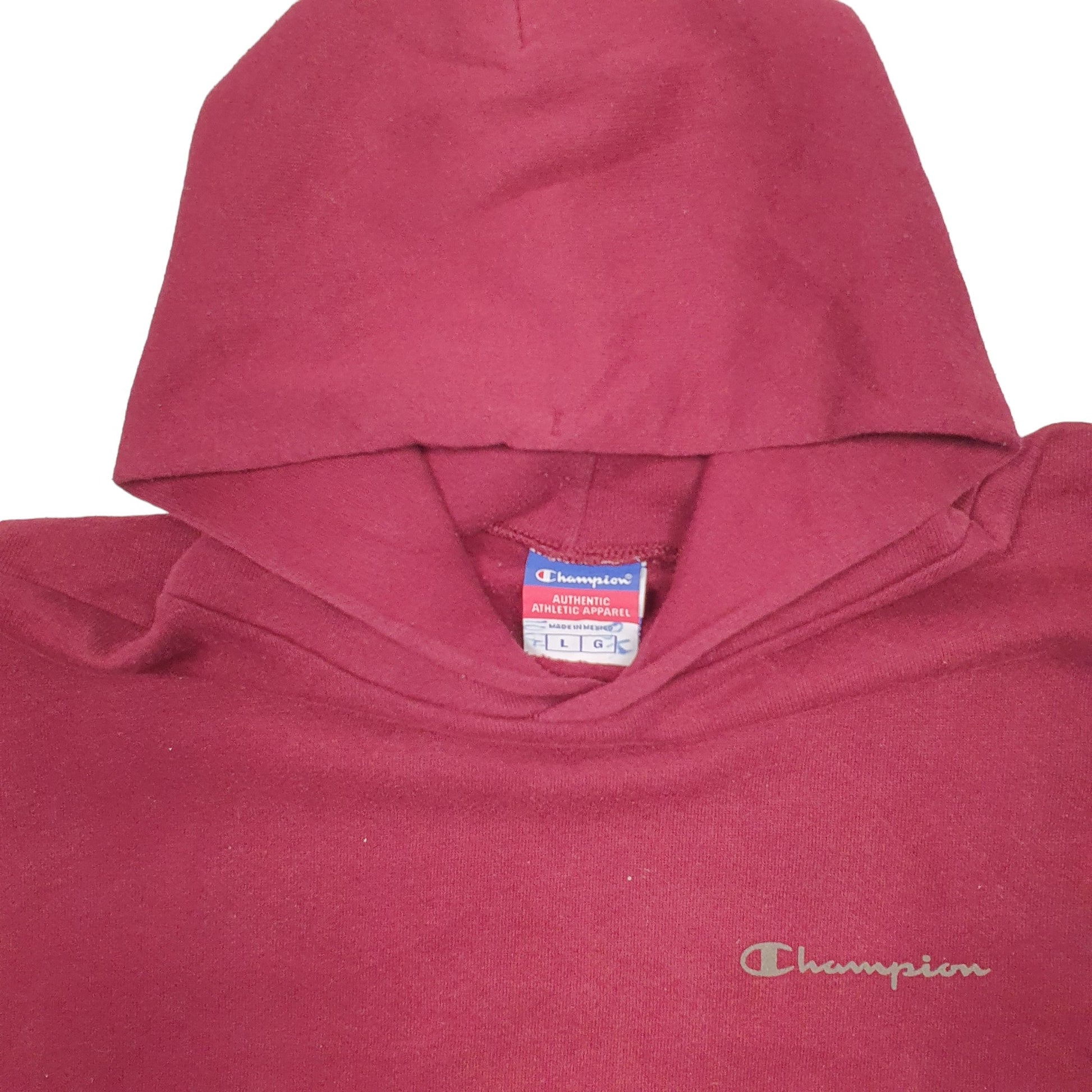 Mens Burgundy Champion  Hoodie Jumper