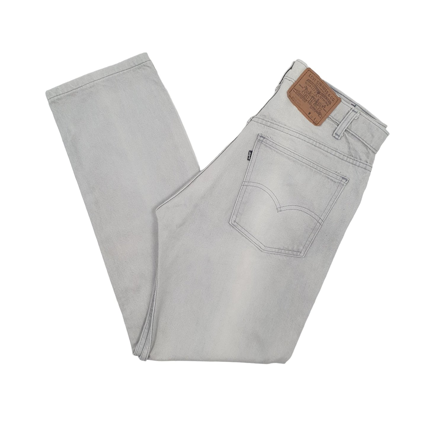 Mens Grey Levis Vintage 1980s Made in USA 505 JeansW33 L32