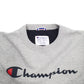 Mens Grey Champion Spellout Crewneck Jumper