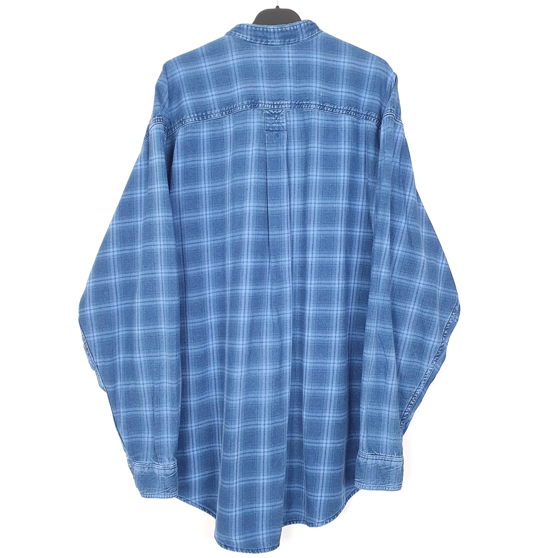 Mens Navy L.L.Bean Vintage 1990s Made In USA Long Sleeve Shirt