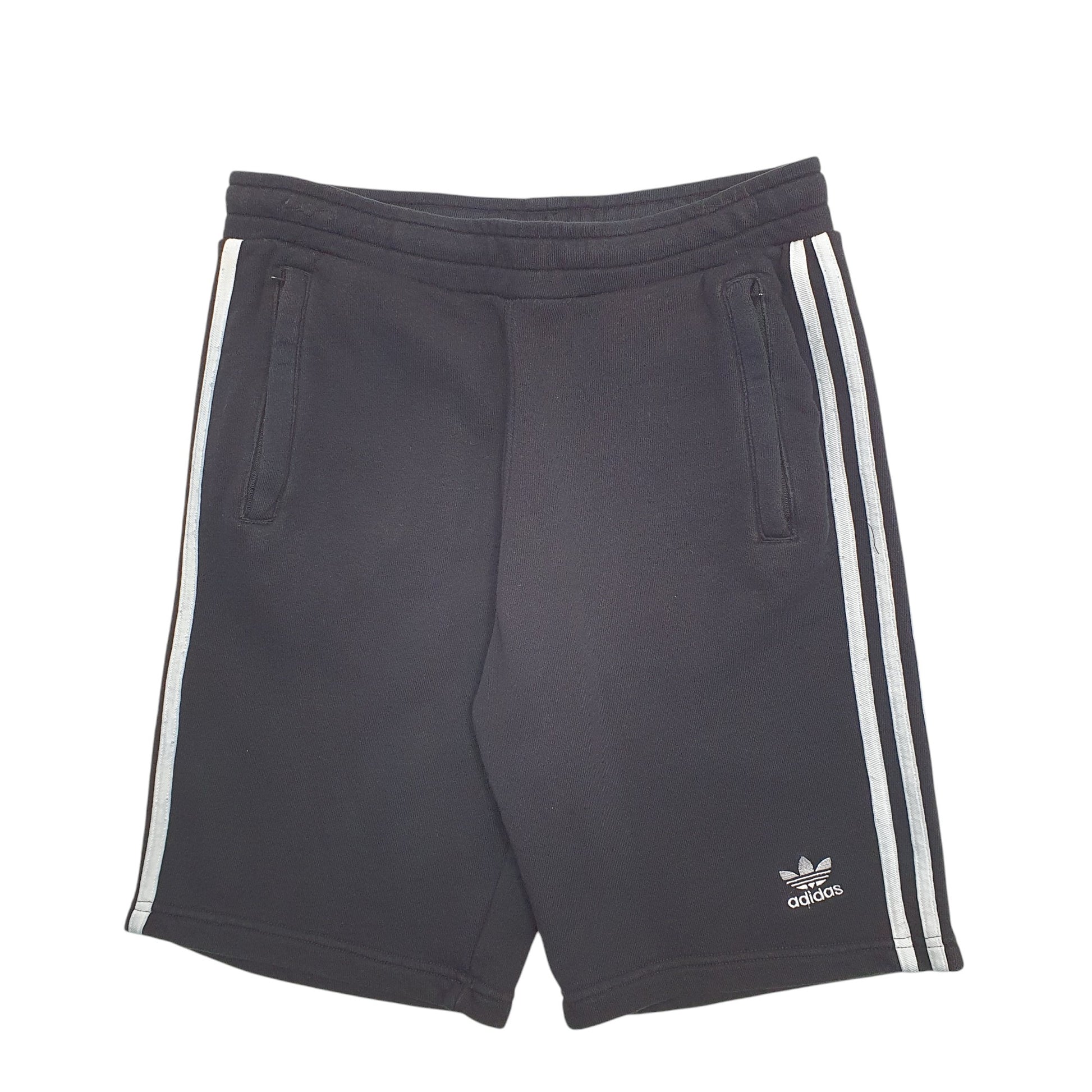 Mens Black Adidas Drawstring Stretch Fit Sweat Shorts