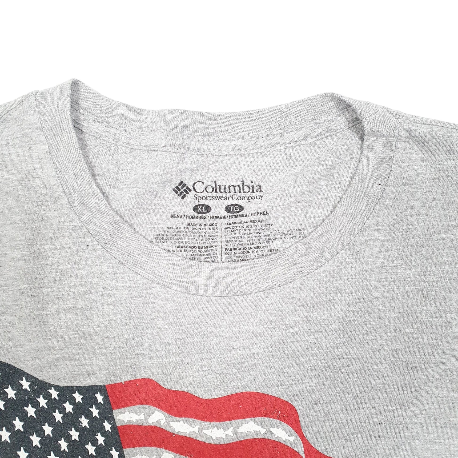 Mens Grey Columbia Sportswear  Short Sleeve T Shirt