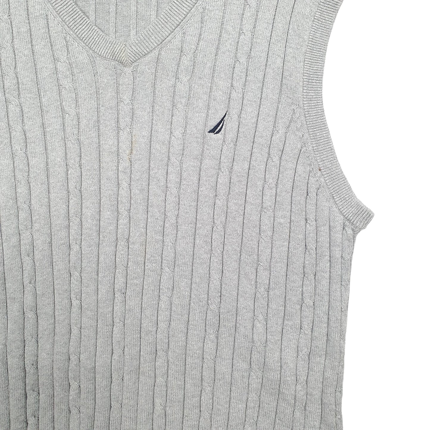 Mens Grey Nautica Tanktop Crewneck Jumper