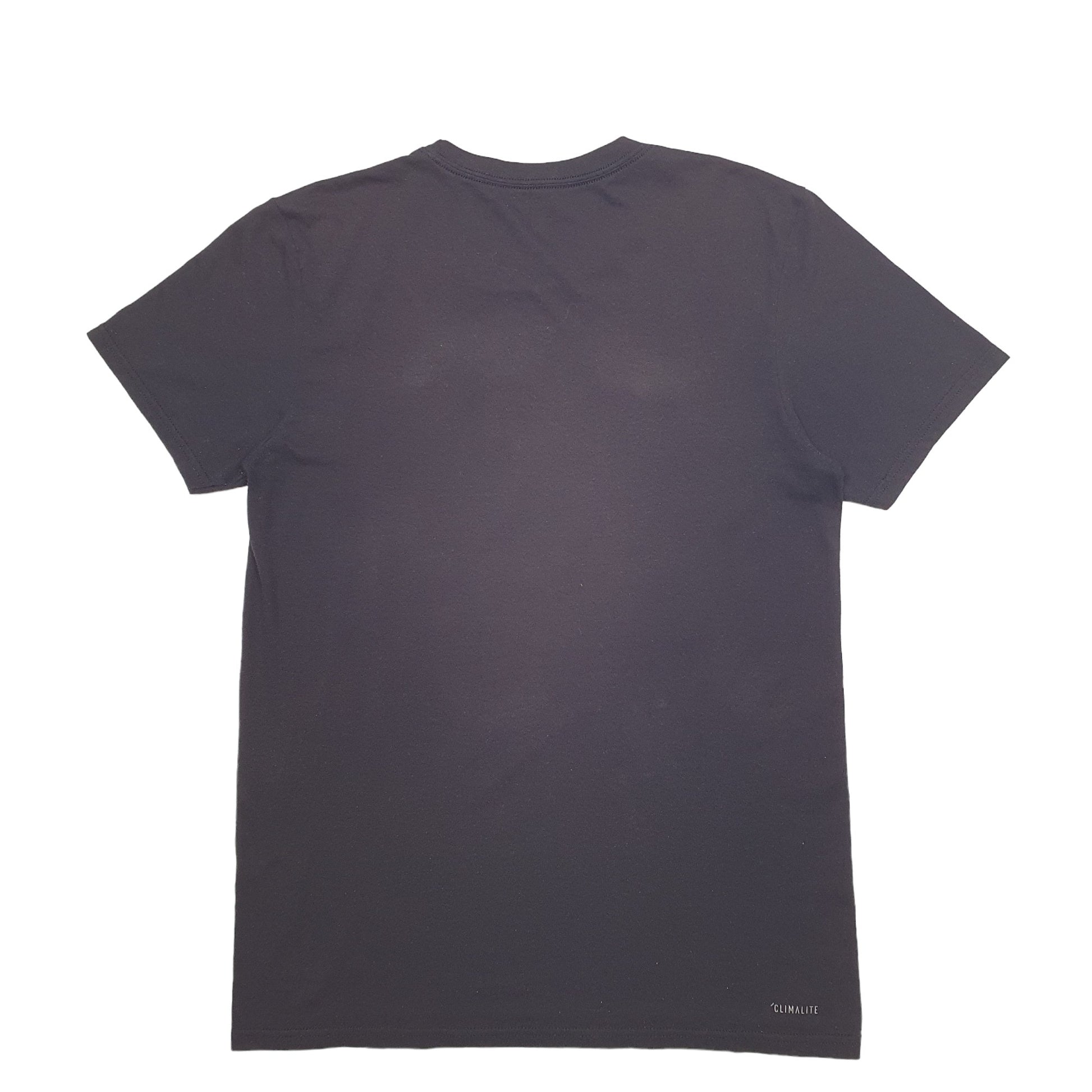 Mens Black Adidas Spellout Climalite Short Sleeve T Shirt