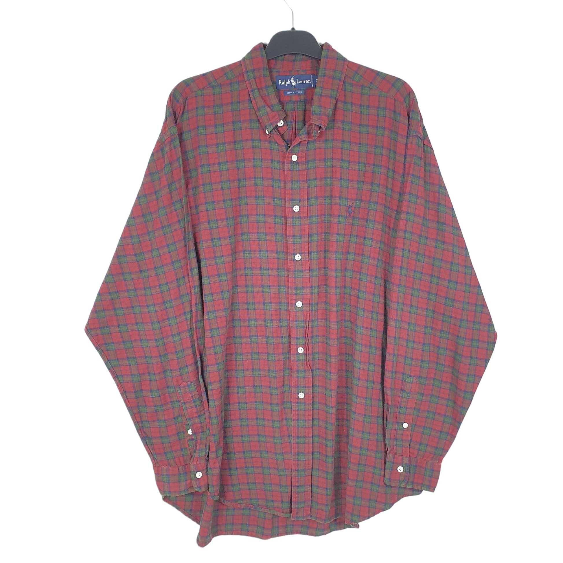 Mens Red Ralph Lauren Flannel Long Sleeve Shirt