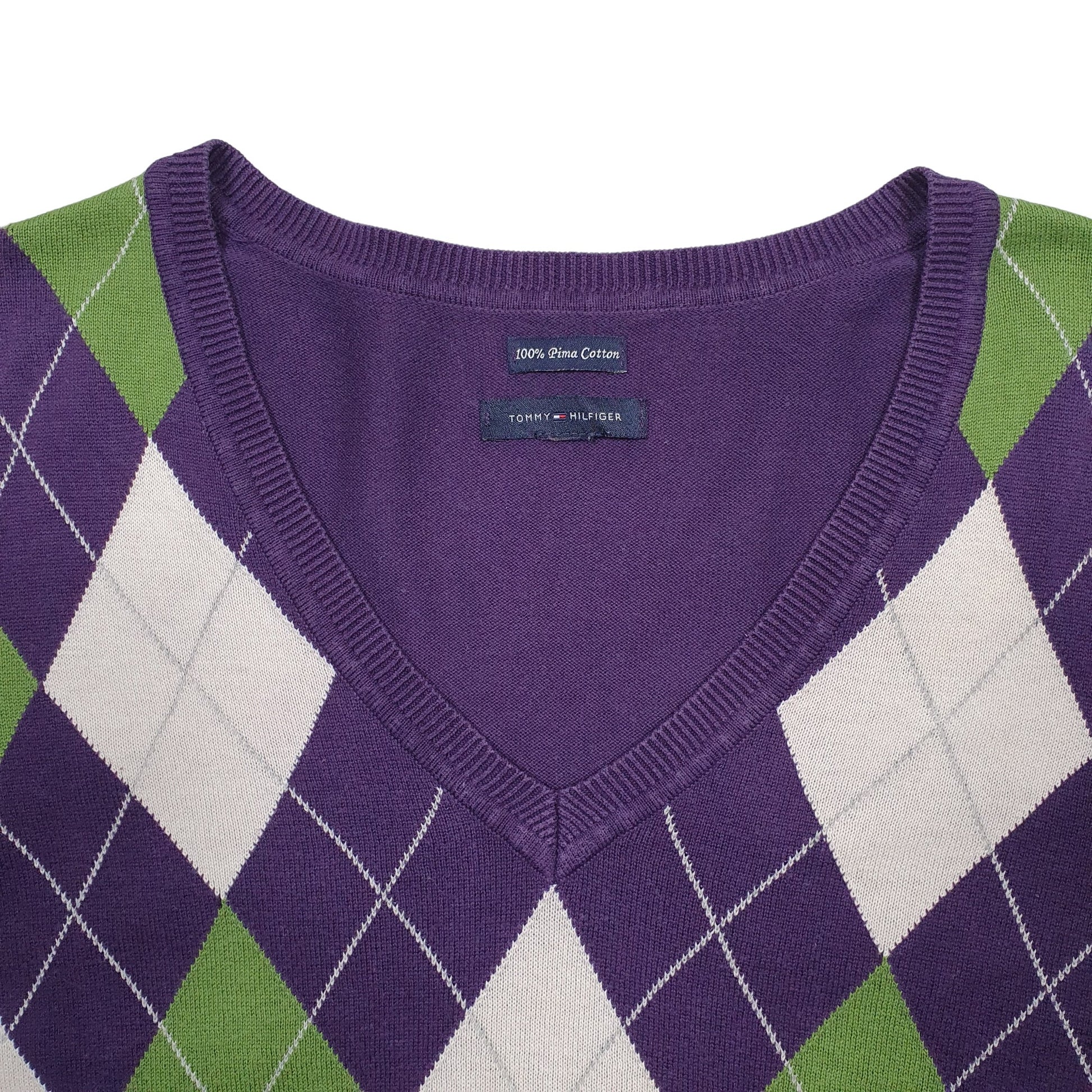 Mens Purple Tommy Hilfiger Knit Crewneck Jumper