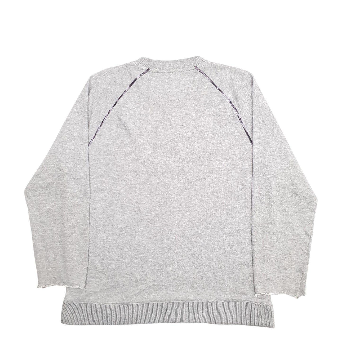 Mens Grey Fila Spellout Crewneck Jumper