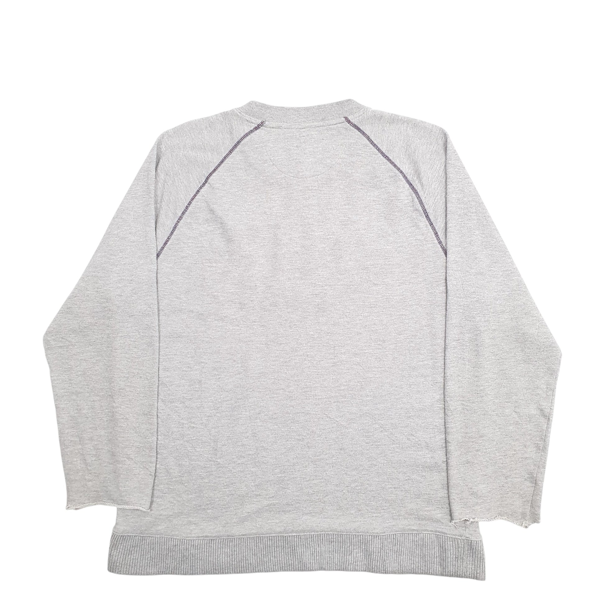 Mens Grey Fila Spellout Crewneck Jumper