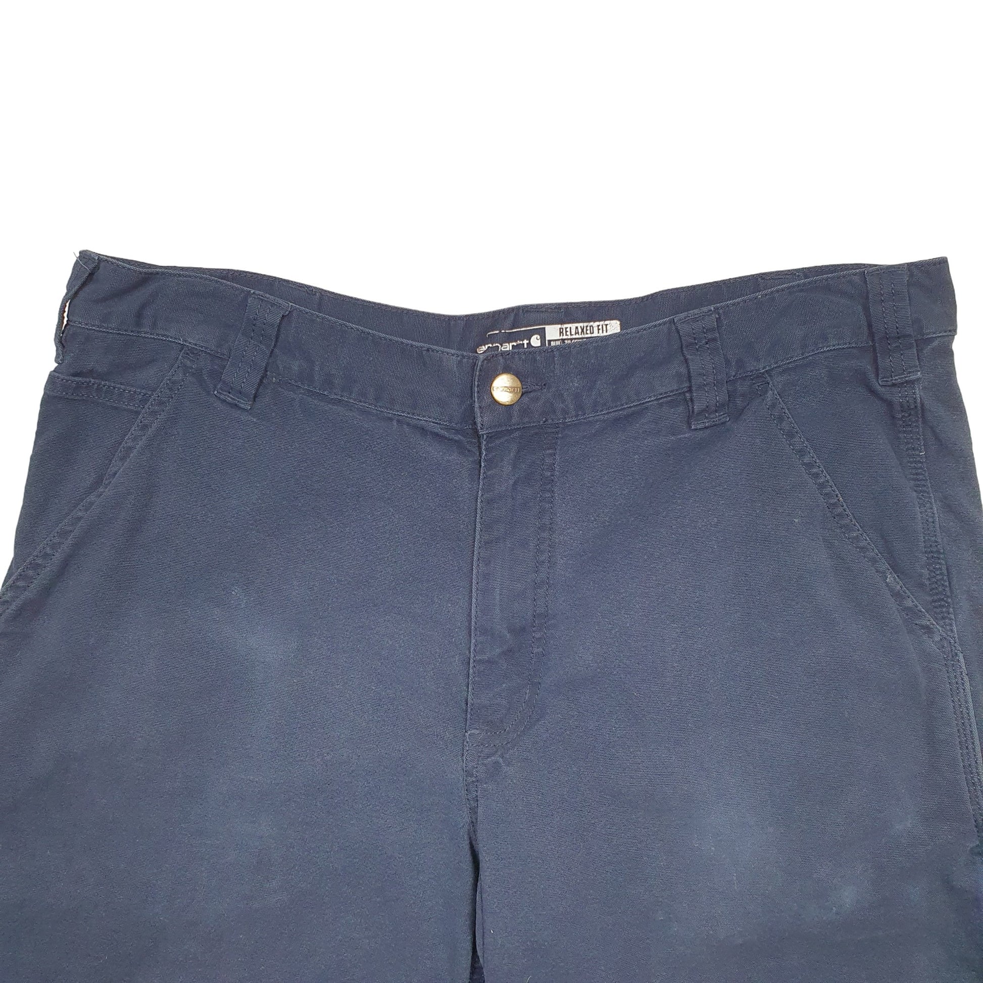 Mens Blue Carhartt Workwear Carpenter Shorts
