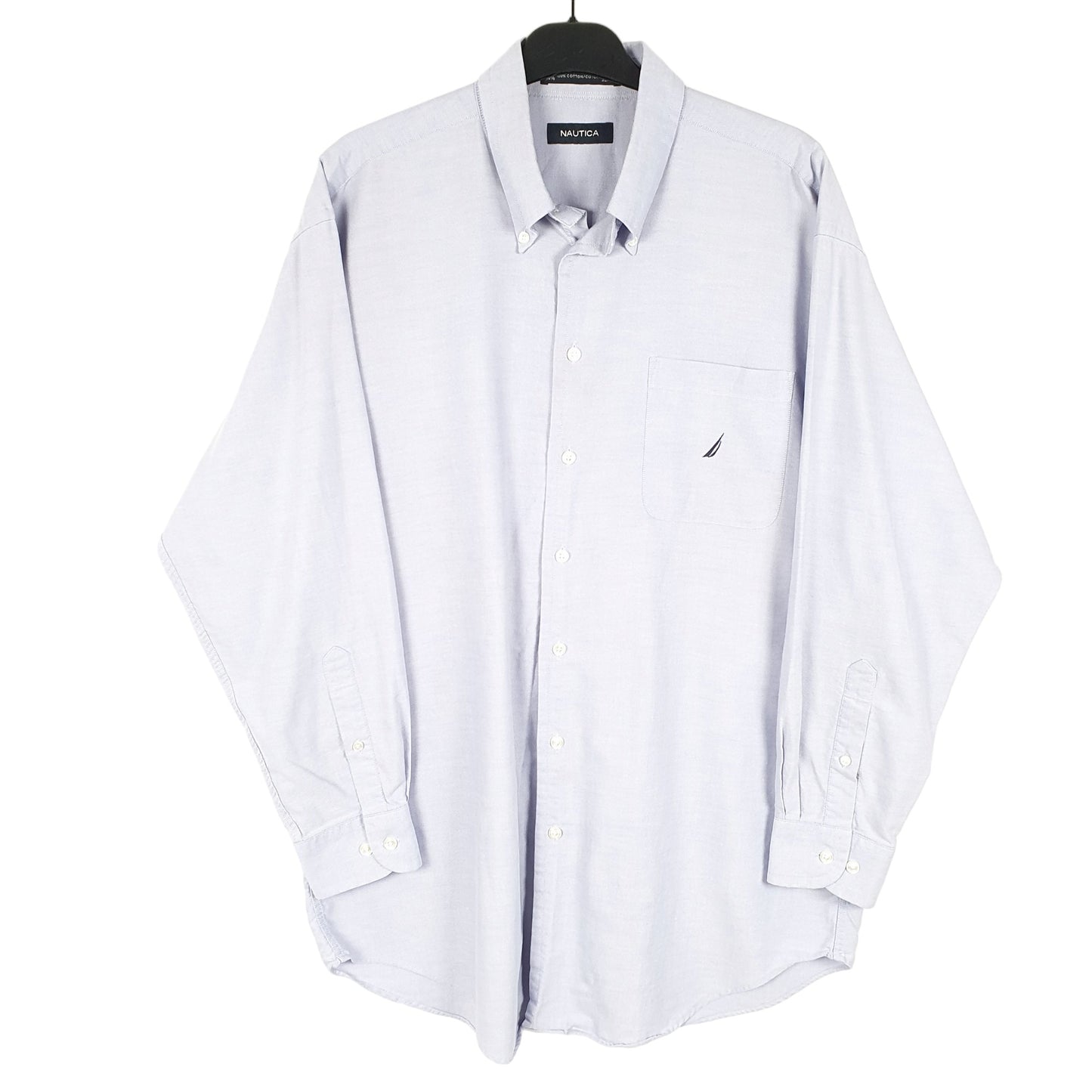 Mens Blue Nautica Oxford Long Sleeve Shirt