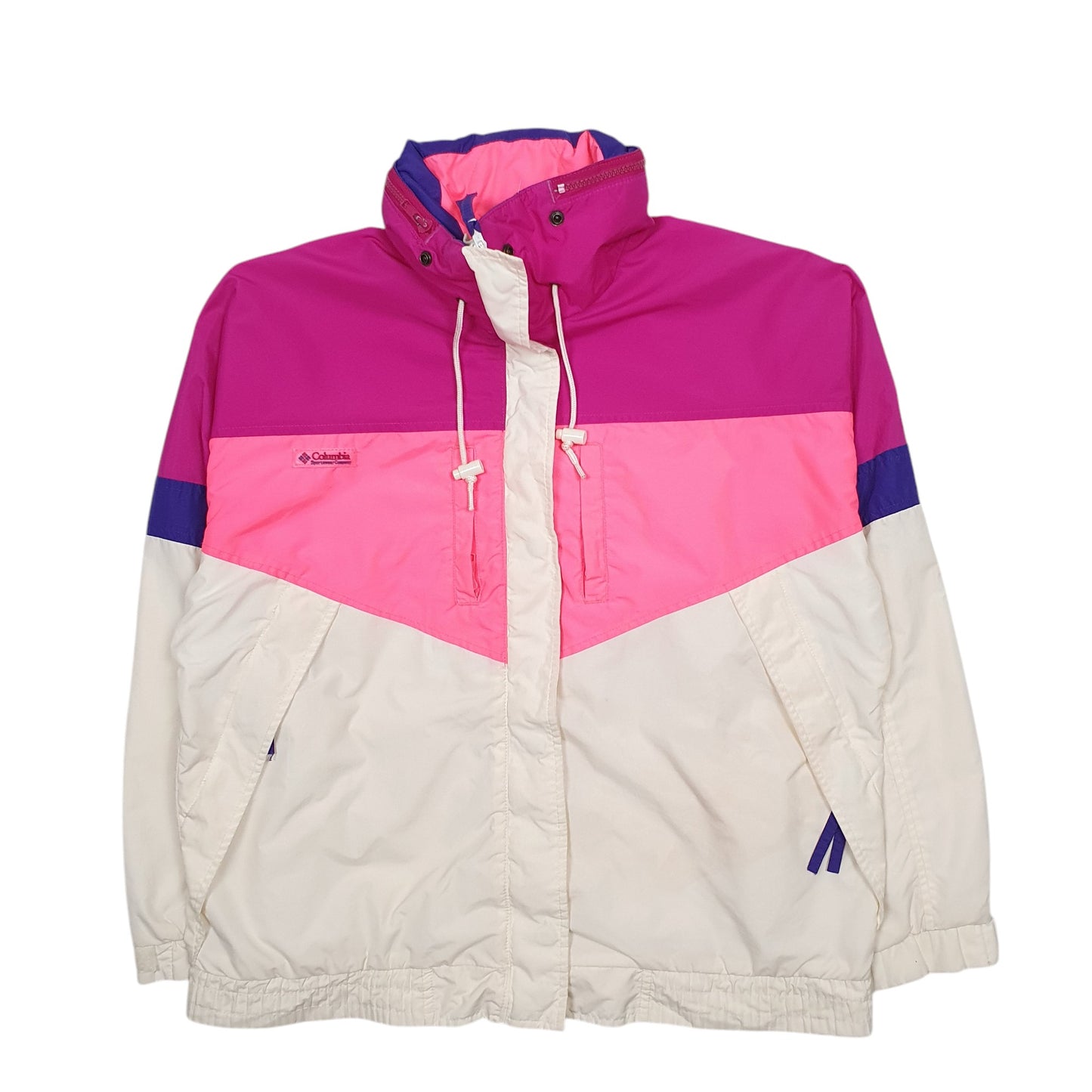 Womens Cream Columbia Vintage 90's  Coat