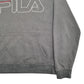 Mens Grey Fila Spellout Hoodie Jumper