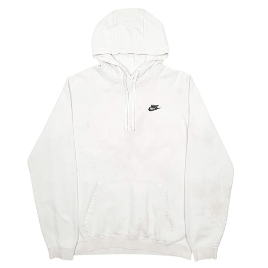 Mens White Nike Swoosh Hoodie Jumper