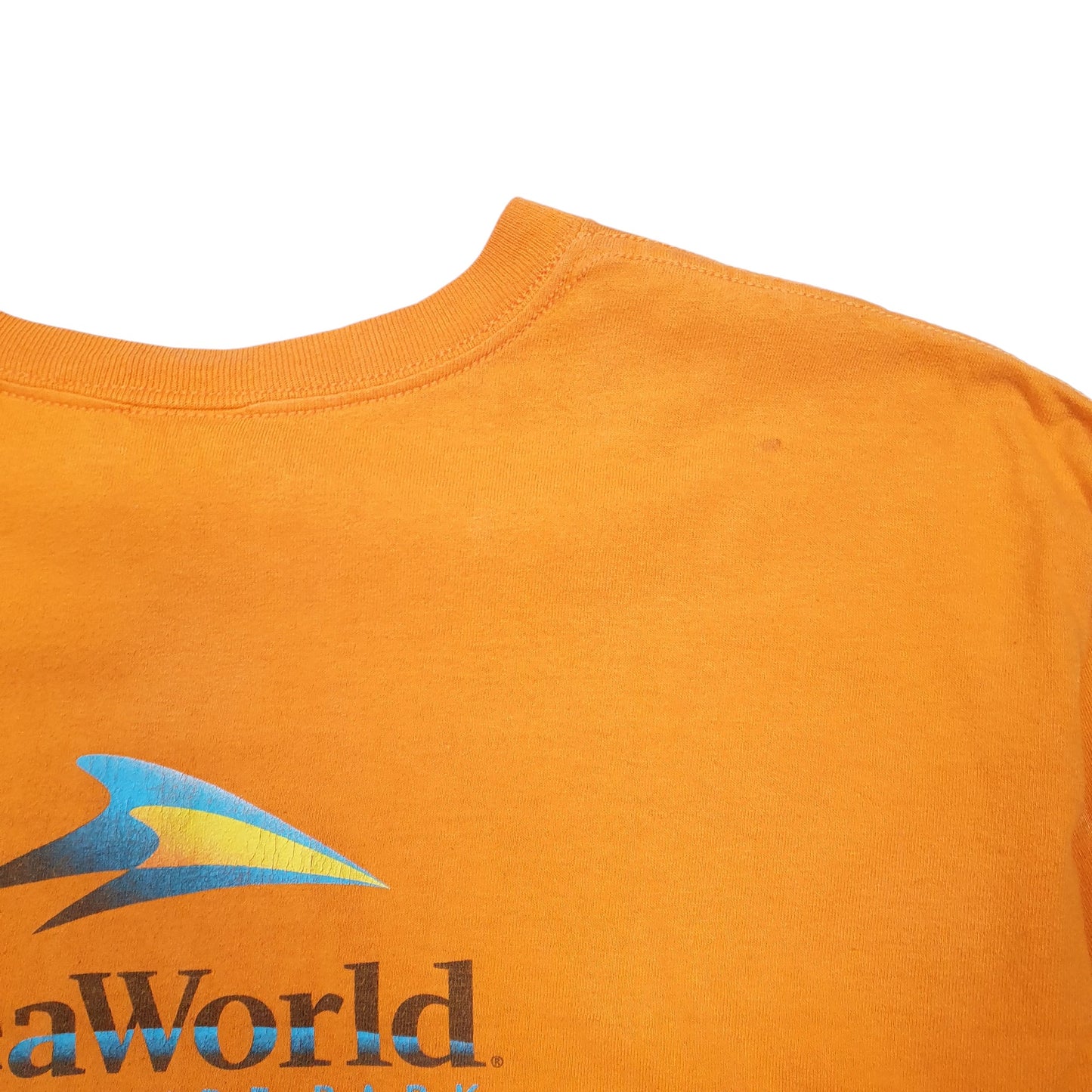 Mens Orange Anvil Vintage Seaworld Busch Gardens Short Sleeve T Shirt