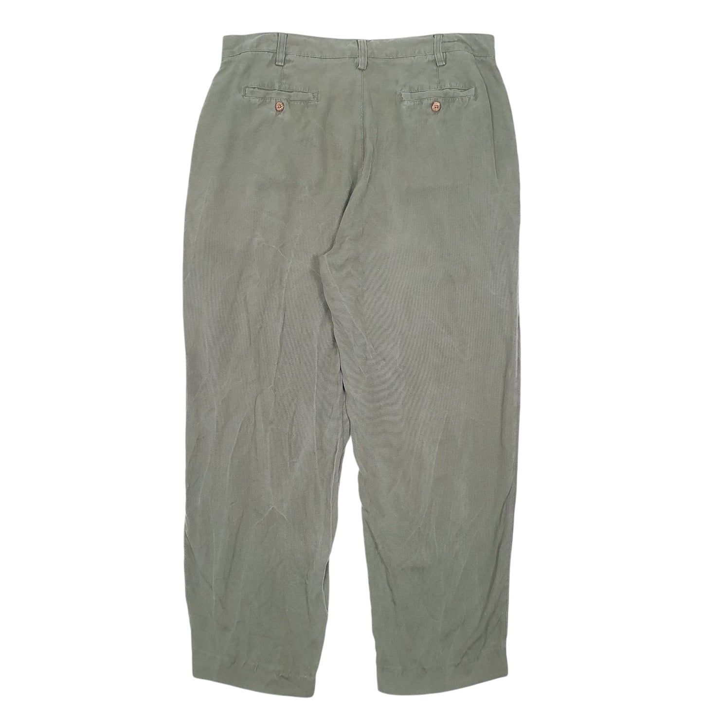 Mens Green Tommy Bahama Double Pleated Chino Trousers