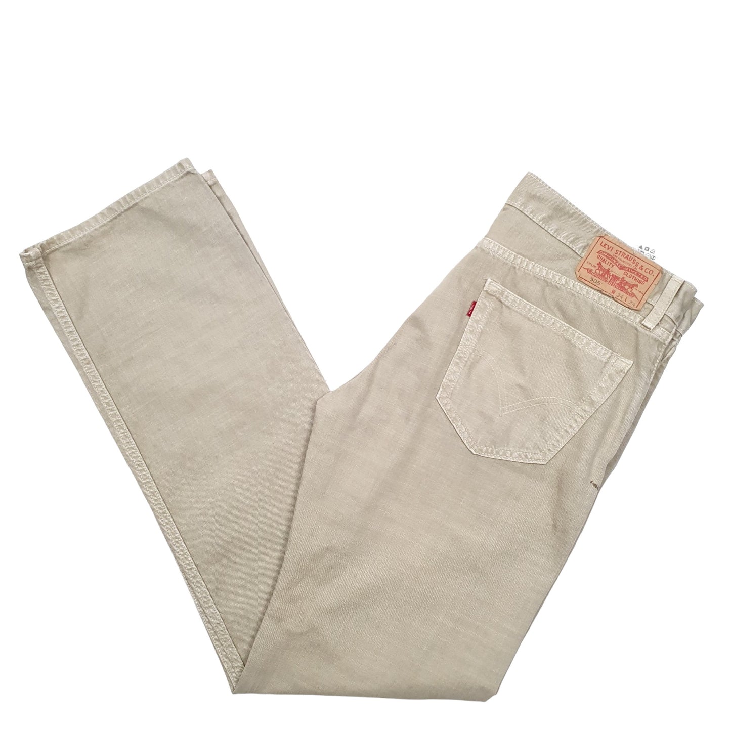 Mens Beige Levis  505 JeansW36 L35
