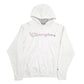 Mens White Champion Spellout Hoodie Jumper