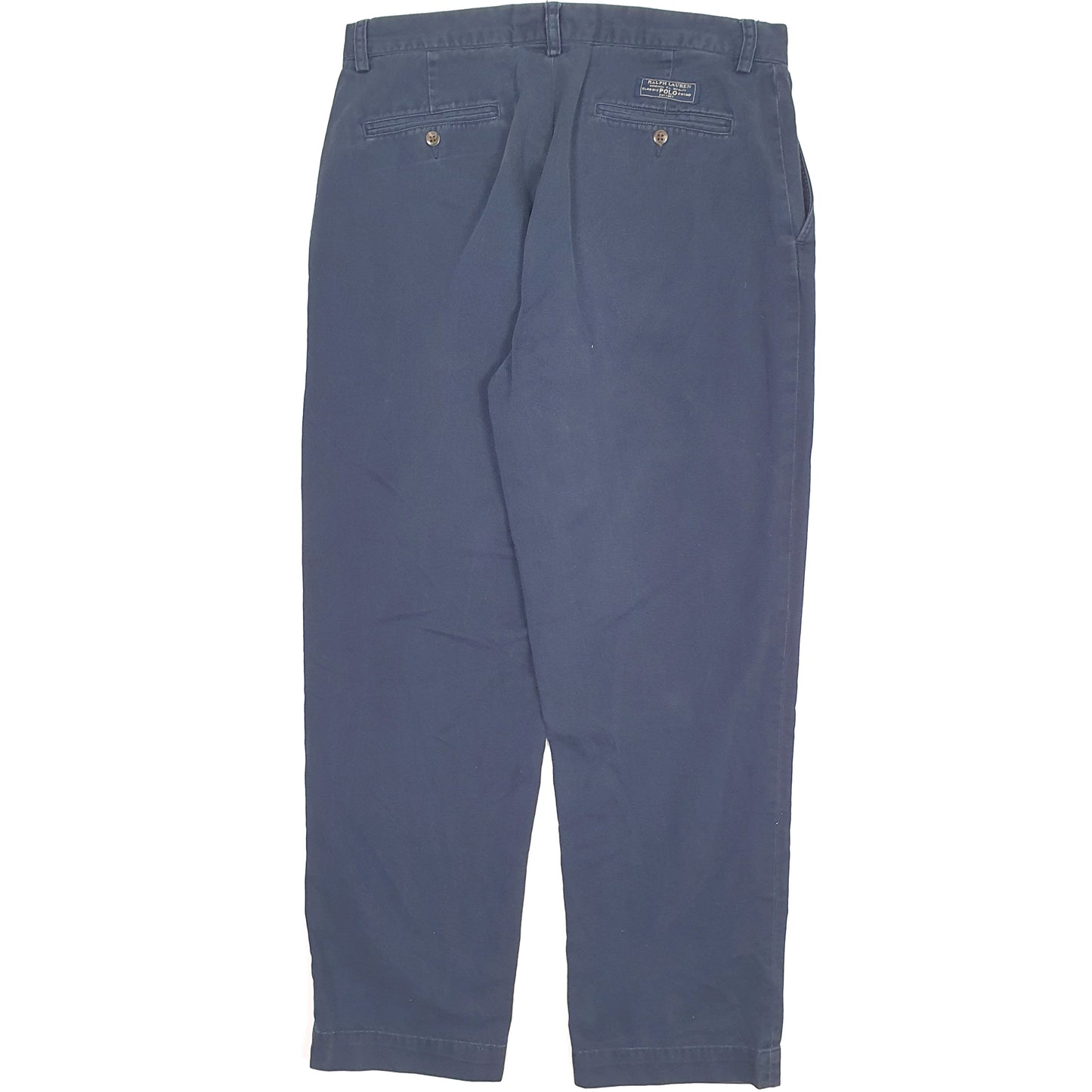 Mens Navy Polo Ralph Lauren Prospect Vintage 1990s Chino Trousers