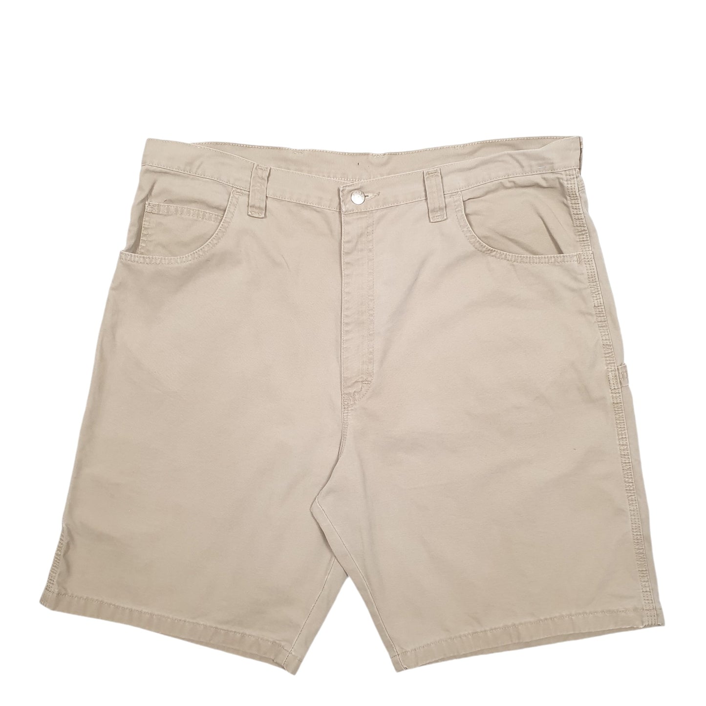 Mens Beige Wrangler Denim Jeans Jorts Cargo Shorts