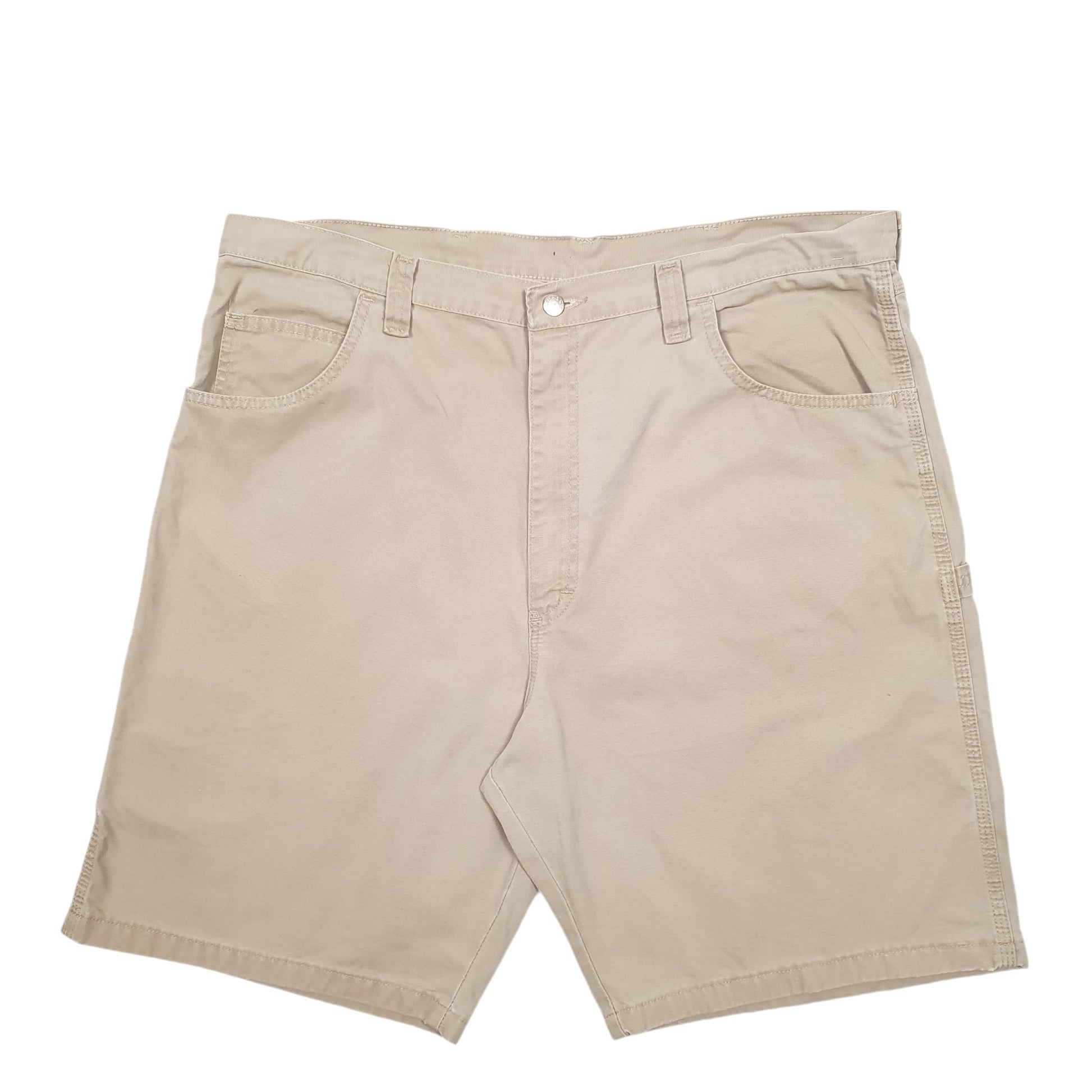 Mens Beige Wrangler Denim Jeans Jorts Cargo Shorts