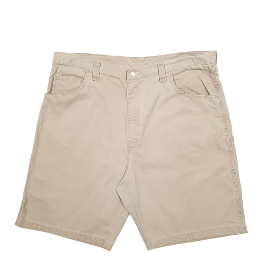 Mens Beige Wrangler Denim Jeans Jorts Cargo Shorts