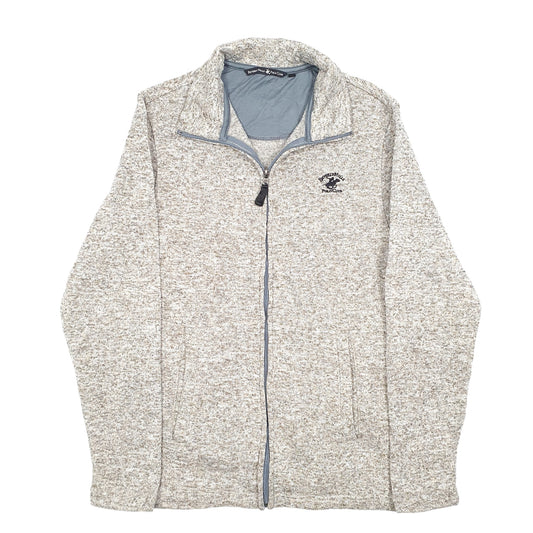 Womens Beige Beverly Hills Polo Club Hiking Camping Full Zip Jumper