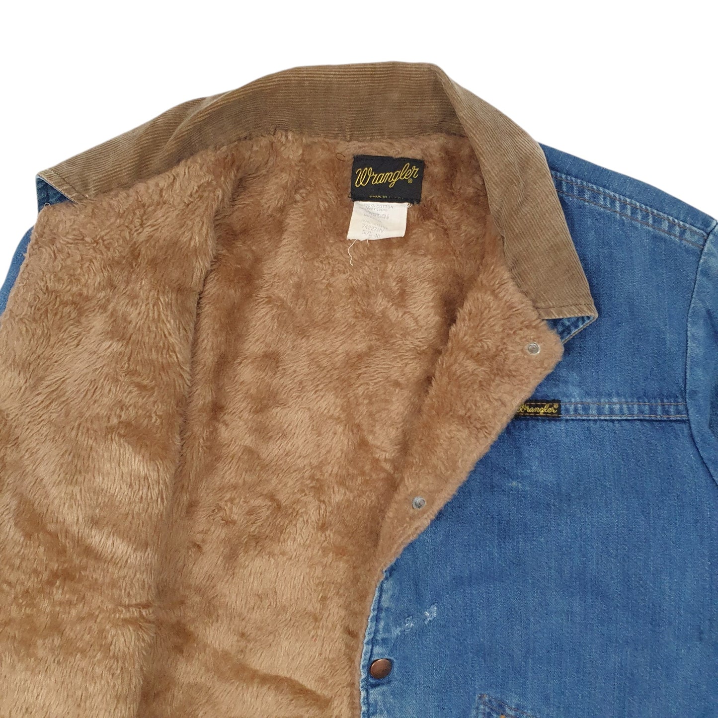 Womens Blue Wrangler Vintage 80s Made In USA  Coat